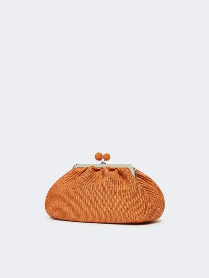 Medium raffia-effect pasticcino bag, salmon Medium raffia-effect pasticcino bag, salmon