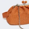 Medium raffia-effect pasticcino bag, salmon Medium raffia-effect pasticcino bag, salmon