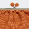Medium raffia-effect pasticcino bag, salmon Medium raffia-effect pasticcino bag, salmon