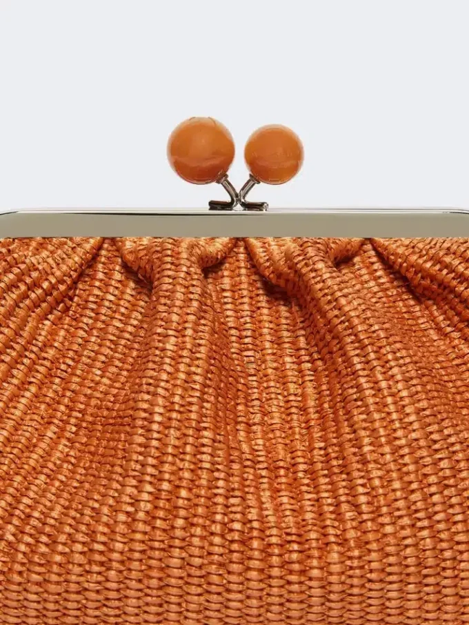 Medium raffia-effect pasticcino bag, salmon Medium raffia-effect pasticcino bag, salmon