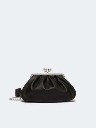 Medium sheepskin pasticcino bag, black