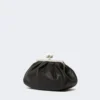 Medium sheepskin pasticcino bag, black