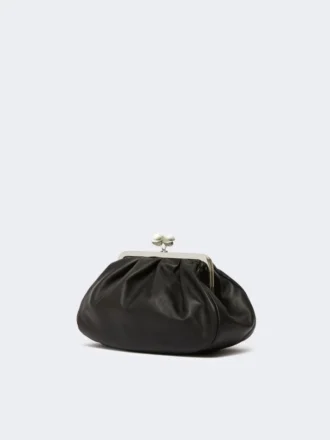 Medium sheepskin pasticcino bag, black