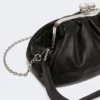 Medium sheepskin pasticcino bag, black