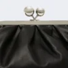 Medium sheepskin pasticcino bag, black