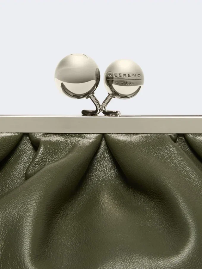 Medium sheepskin pasticcino bag, dark green Medium sheepskin pasticcino bag, dark green