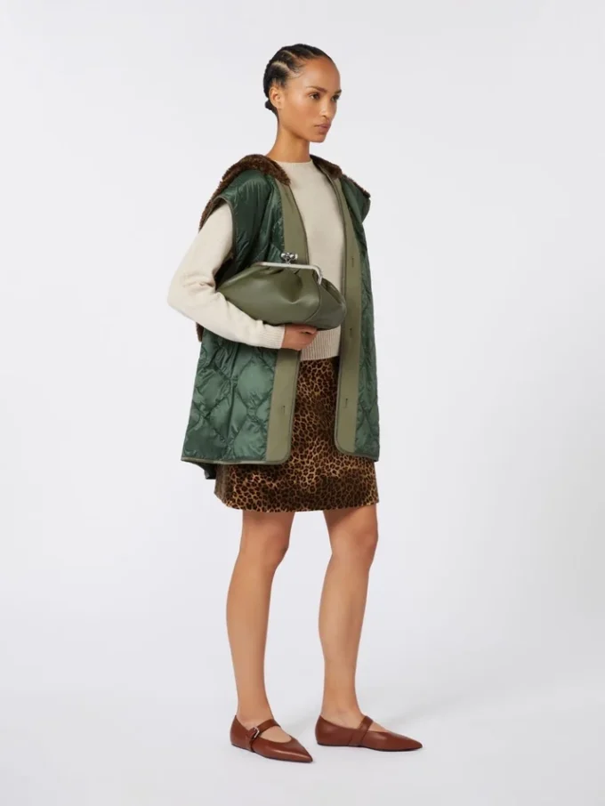 Medium sheepskin pasticcino bag, dark green Medium sheepskin pasticcino bag, dark green