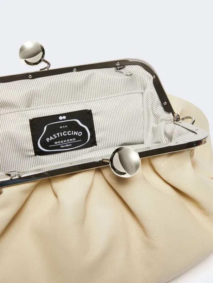 Medium sheepskin pasticcino bag, ivory Medium sheepskin pasticcino bag, ivory