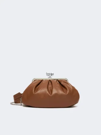 Medium sheepskin pasticcino bag, tobacco
