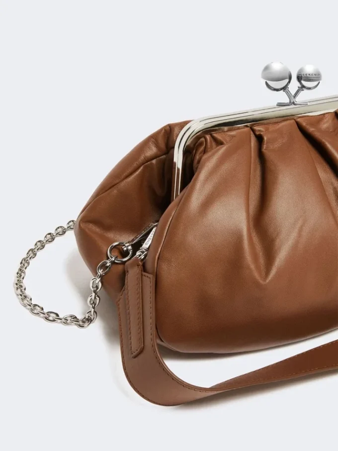 Medium sheepskin pasticcino bag, tobacco Medium sheepskin pasticcino bag, tobacco