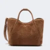 Medium teddy fabric marine bag, camel Medium teddy fabric marine bag, camel