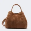 Medium teddy fabric marine bag, camel Medium teddy fabric marine bag, camel