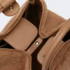 Medium teddy fabric marine bag, camel Medium teddy fabric marine bag, camel