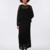 Mesh cotton skirt, black Mesh cotton skirt, black