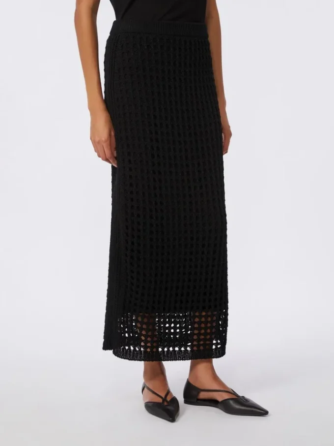 Mesh cotton skirt, black Mesh cotton skirt, black