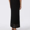 Mesh cotton skirt, black Mesh cotton skirt, black