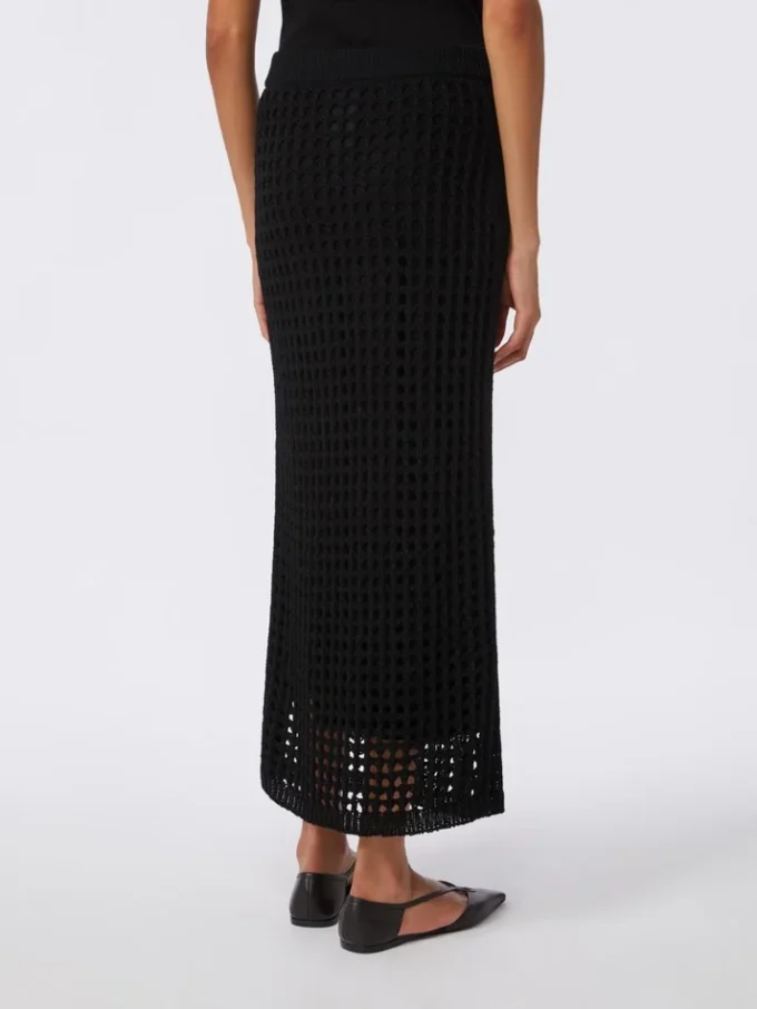 Mesh cotton skirt, black Mesh cotton skirt, black