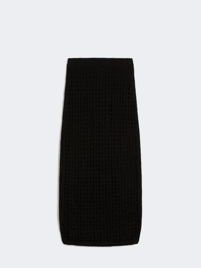 Mesh cotton skirt, black Mesh cotton skirt, black