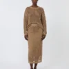 Mesh cotton skirt, desert