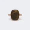 Metal and resin ring, dark brown Metal and resin ring, dark brown