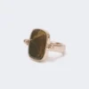 Metal and resin ring, dark brown Metal and resin ring, dark brown