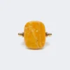 Metal and resin ring, orange
