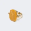 Metal and resin ring, orange