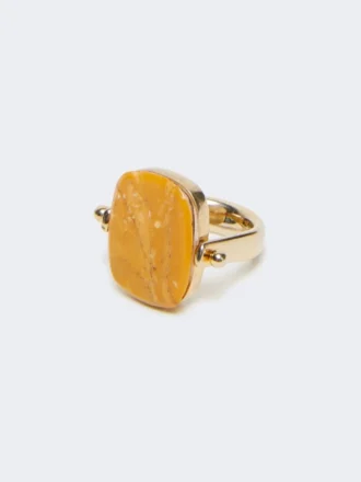 Metal and resin ring, orange Metal and resin ring, orange