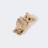 Metal brooch with rhinestones, antique rose Metal brooch with rhinestones, antique rose