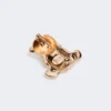 Metal brooch with rhinestones, gold Metal brooch with rhinestones, gold