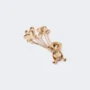 Metal brooch with rhinestones, gold Metal brooch with rhinestones, gold