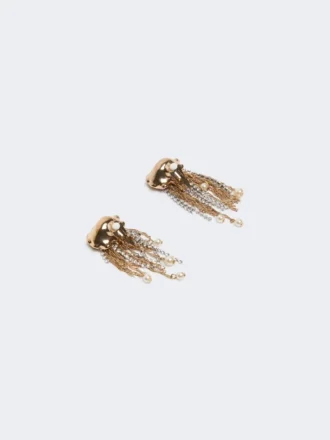 Metallic earrings, gold Metallic earrings, gold