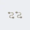 Metallic earrings, silver Metallic earrings, silver