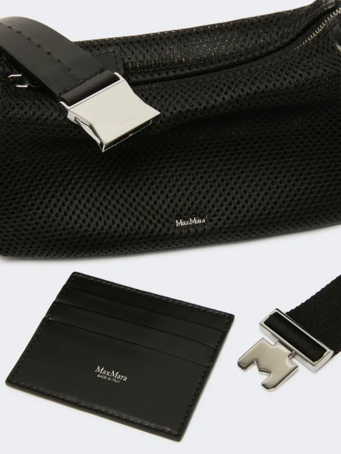 Micro handbag in technical mesh, black Micro handbag in technical mesh, black