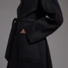Midi cashmere cardigan coat, black Midi cashmere cardigan coat, black