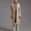 Midi cashmere cardigan coat, sand Midi cashmere cardigan coat, sand