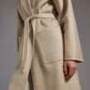 Midi cashmere cardigan coat, sand Midi cashmere cardigan coat, sand