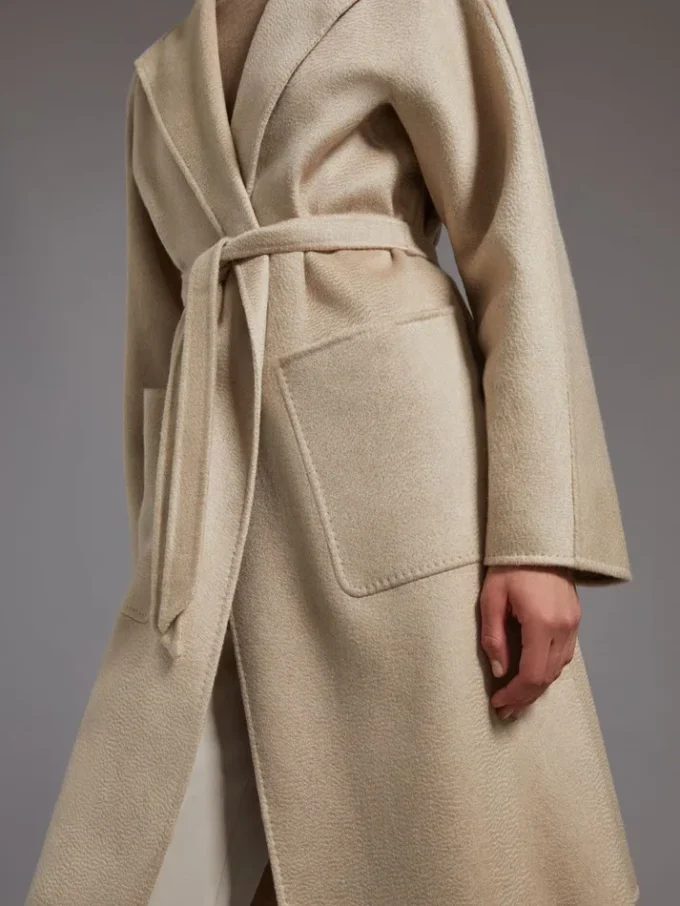 Midi cashmere cardigan coat, sand Midi cashmere cardigan coat, sand
