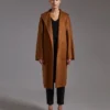 Midi cashmere cardigan coat, tobacco Midi cashmere cardigan coat, tobacco