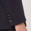Milano-knit double-breasted jersey blazer, navy Milano-knit double-breasted jersey blazer, navy