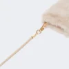 Mittens in alpaca and wool teddy fabric, beige Mittens in alpaca and wool teddy fabric, beige