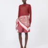 Modal and silk maxi square, salmon