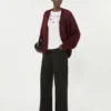 Mohair cardigan, bordeaux Mohair cardigan, bordeaux
