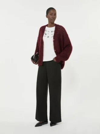 Mohair cardigan, bordeaux
