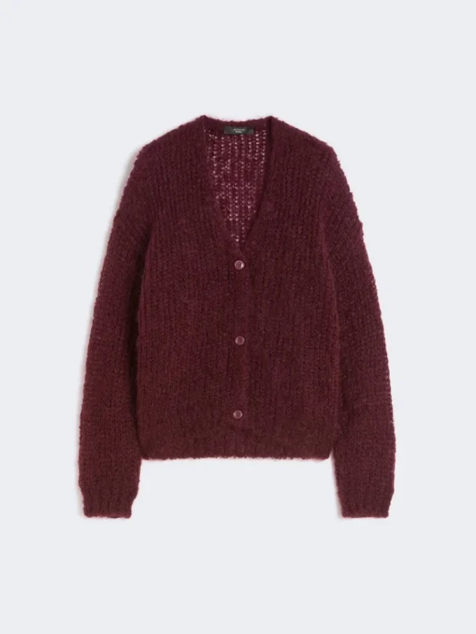 Mohair cardigan, bordeaux Mohair cardigan, bordeaux