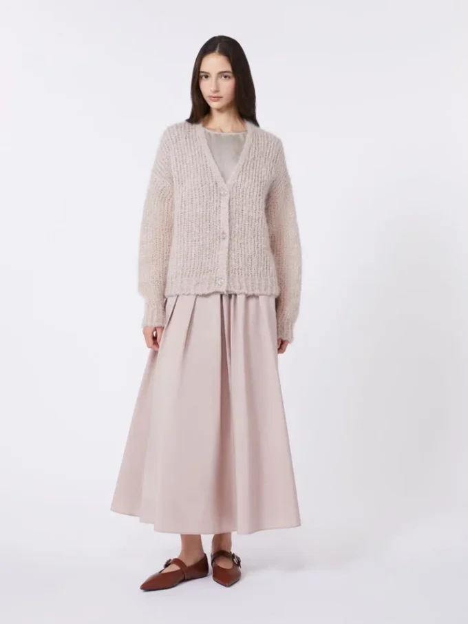 Mohair cardigan, sand