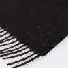 Monogram-embroidered camel stole, black