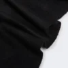 Monogram-embroidered camel stole, black