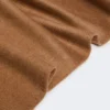 Monogram-embroidered camel stole, camel