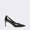 Nappa leather court shoes, black
